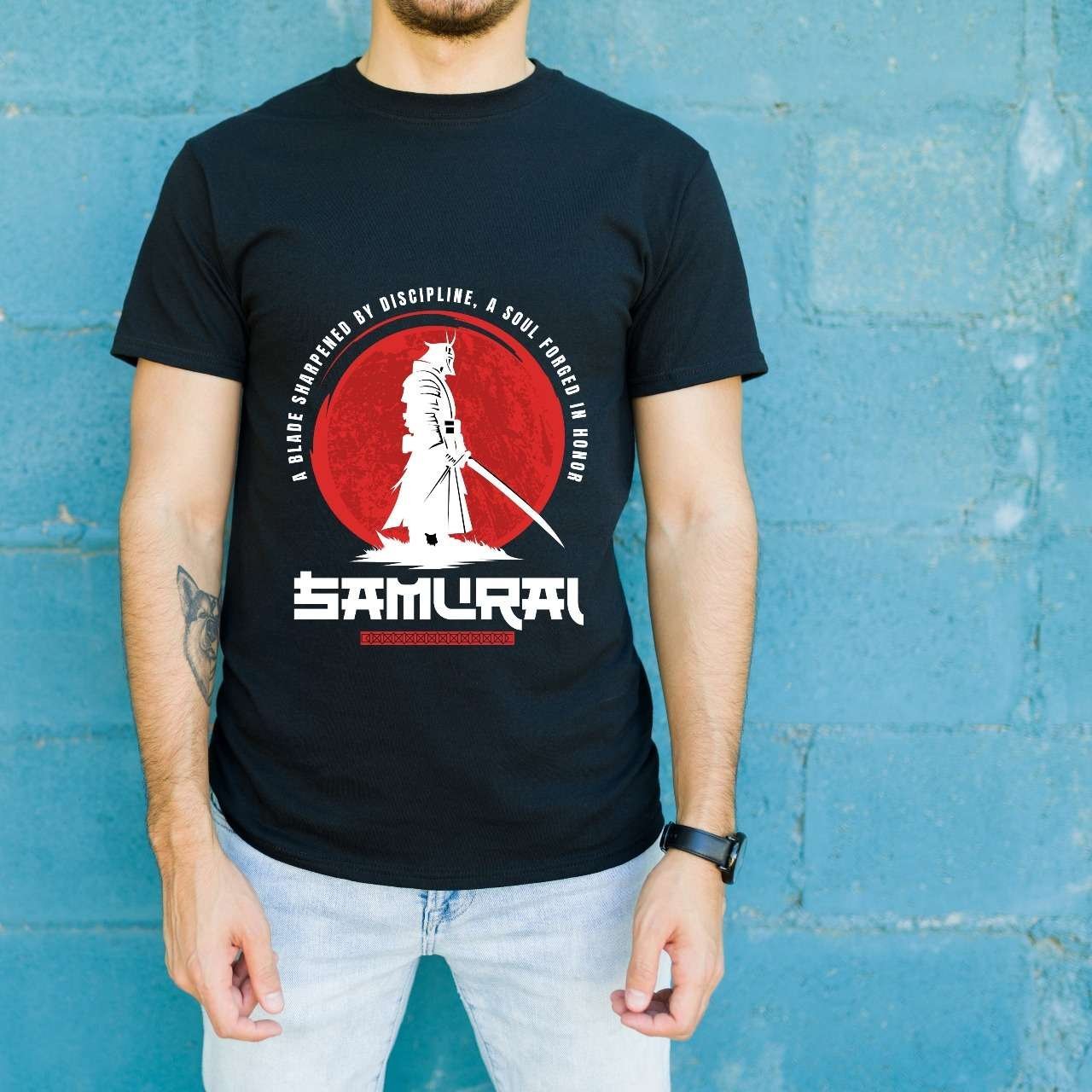 Funtee Samurai Spirit Graphic Imported T-Shirt – Available in 3 Colors - Image 3