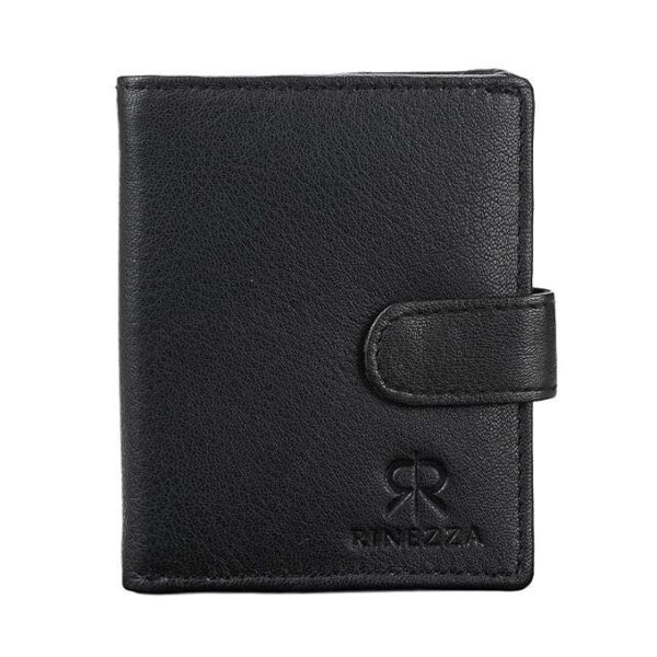 Rinezza Genuine Leather Slim Bi-Fold Wallet for Men | 6 Card Slots | Zip Coin Pocket | Compact 8cm x 10cm Design | Snap Closure | Stylish & Durable