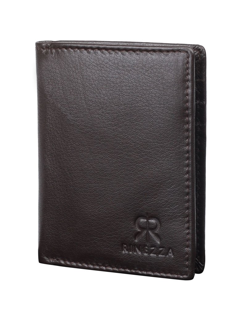 Rinezza Original Leather | Thin Bifold RFID Blocking | Card Case Wallet | Multiple Card Slots