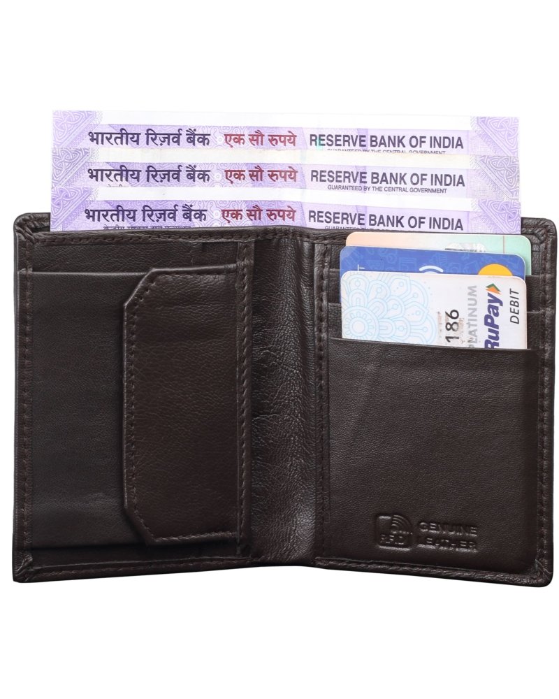 Rinezza Original Leather | Thin Bifold RFID Blocking | Card Case Wallet | Multiple Card Slots