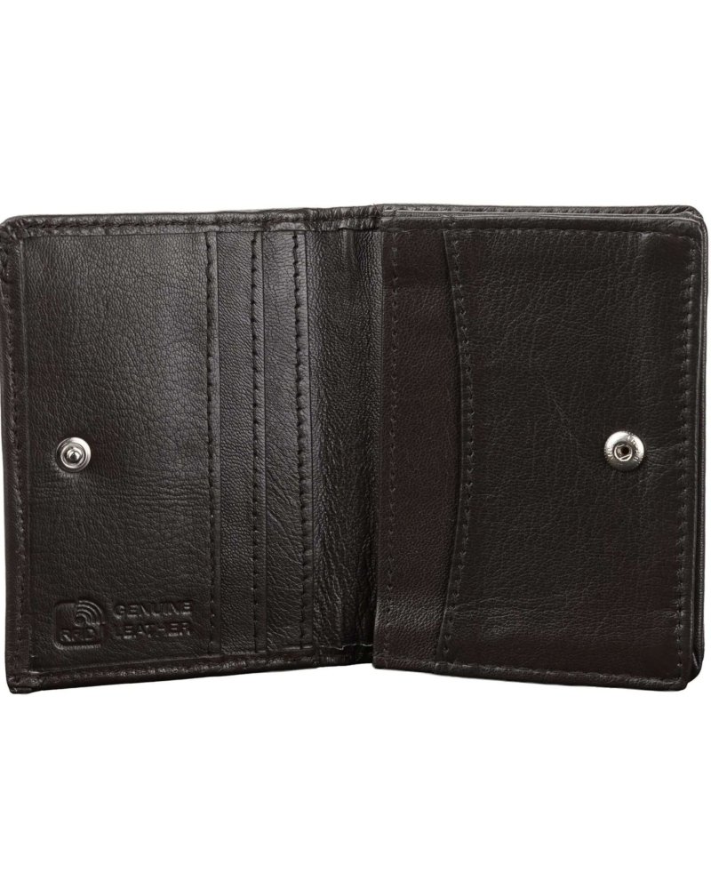 Rinezza Genuine Leather Bi-Fold Card Holder Wallet | Slim | Stylish | Available in 3 Colors
