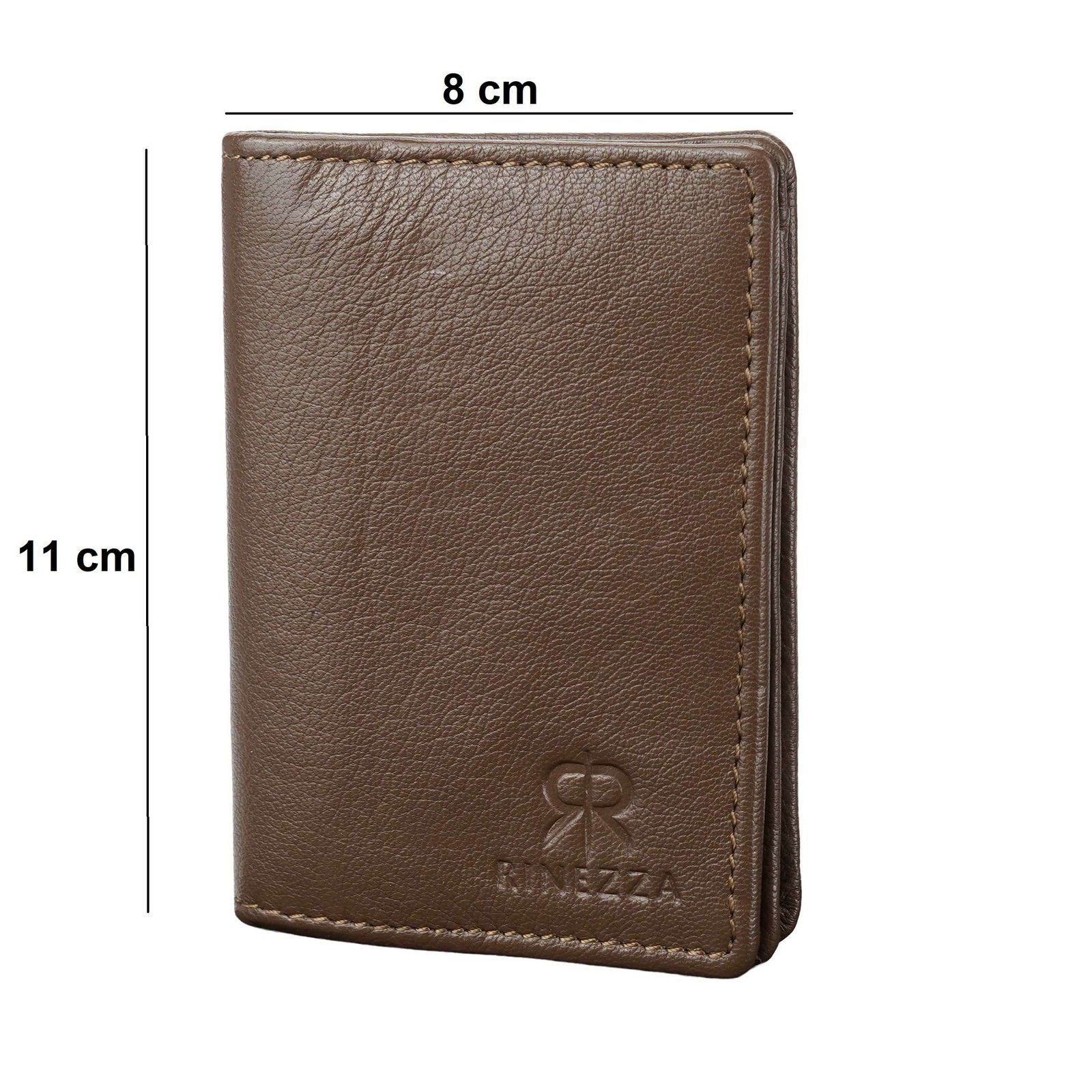 Rinezza Genuine Leather Card Case Wallet for Men | 6 Card Slots | RFID Protected | Compact Bifold - Image 4