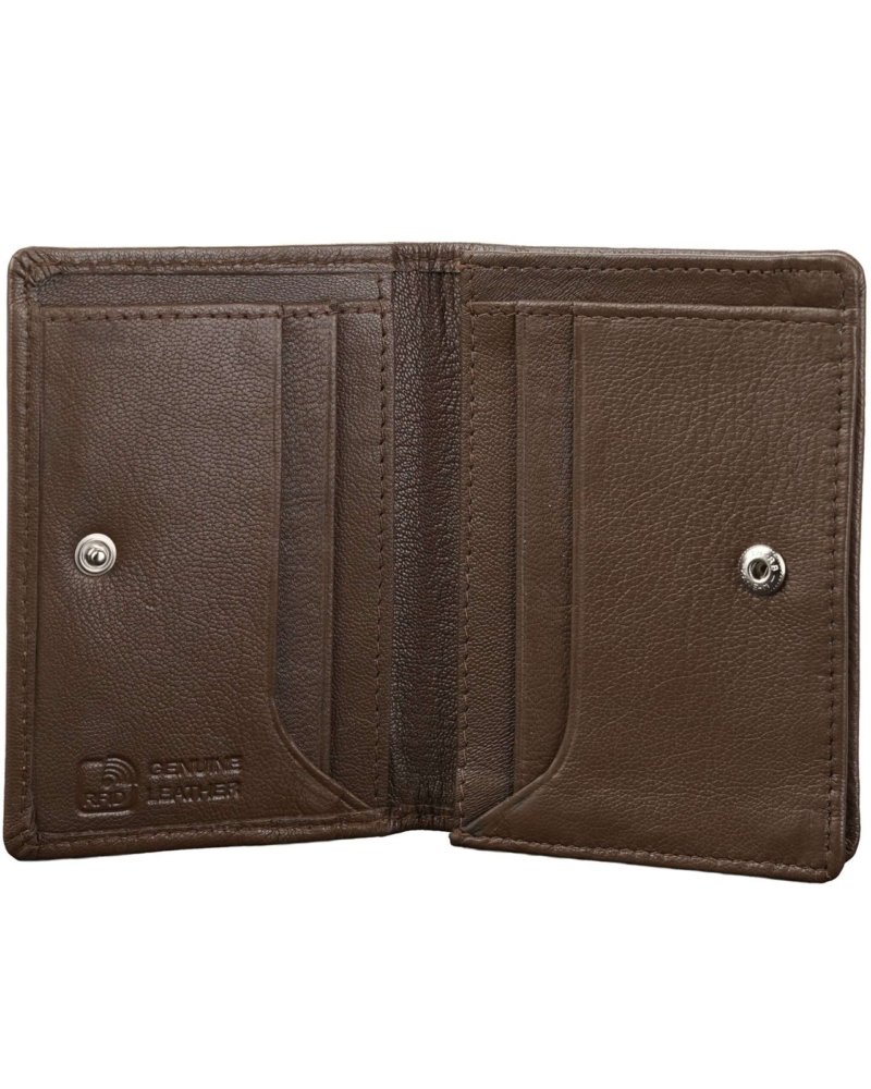 Rinezza Genuine Leather Card Case Wallet for Men | 6 Card Slots | RFID Protected | Compact Bifold