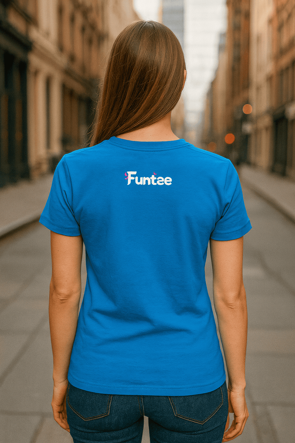 Funtee Unisex Blue Summer Imported T-Shirt Print - Image 4