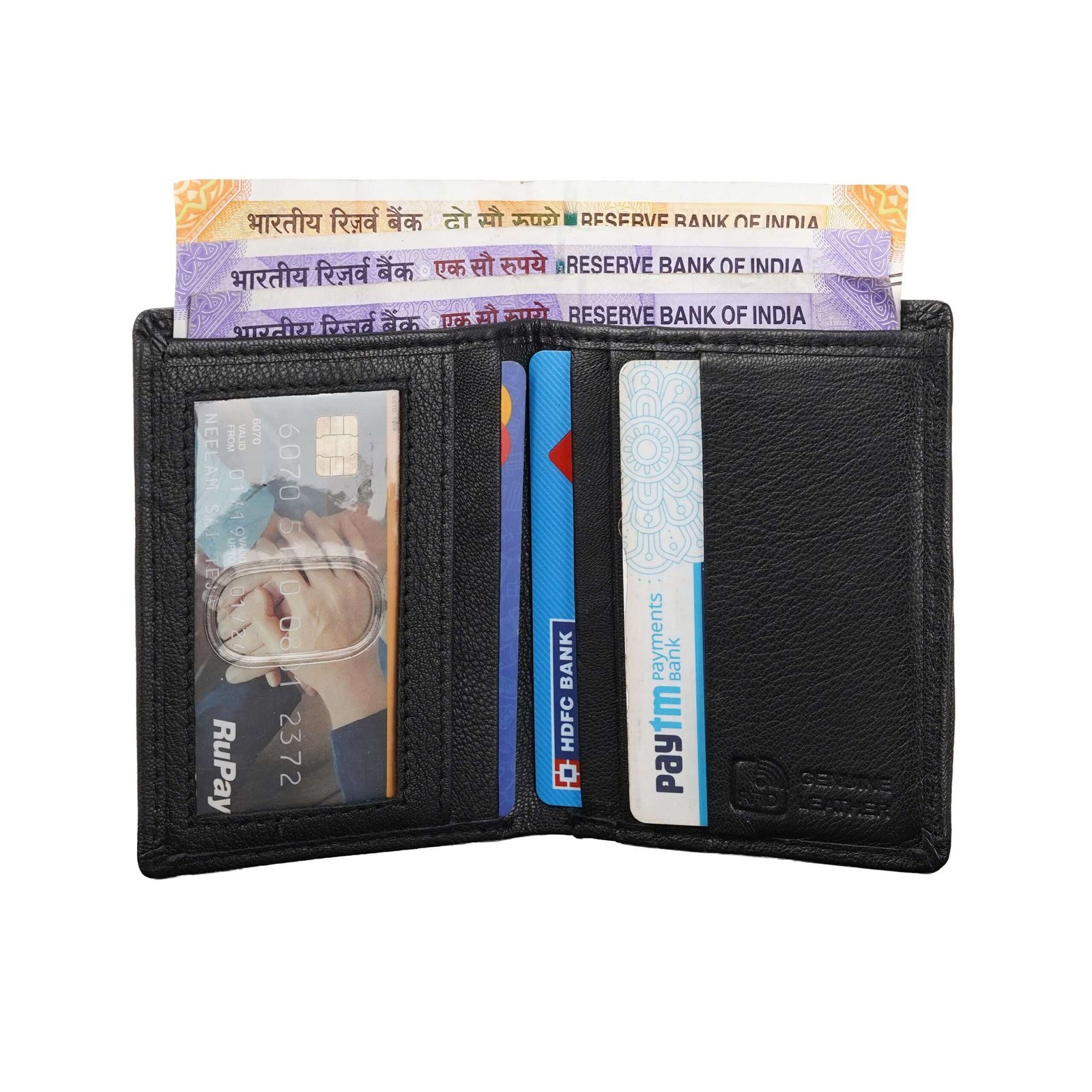 Rinezza Genuine Leather Bi-Fold Card Holder Wallet | Slim | Stylish | Functional - Image 6