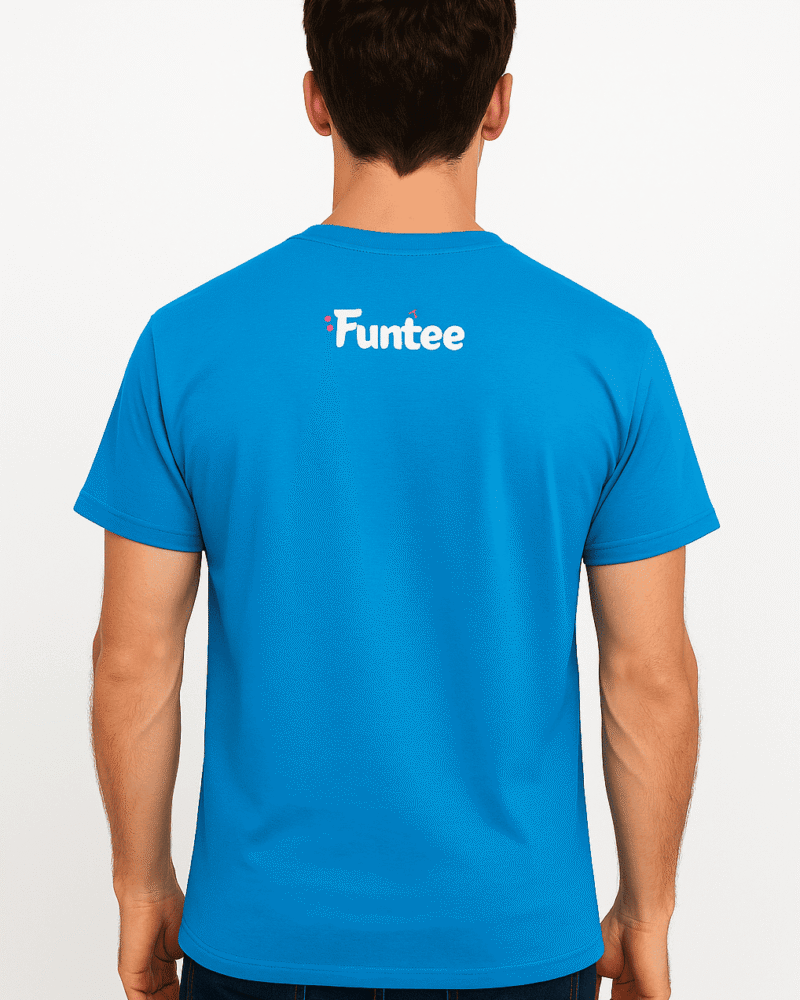 Funtee Unisex Blue Summer Imported T-Shirt Print