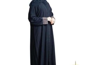 Rinezza Latest Abaya with Dupatta Black Sleeves Work Design Free Size