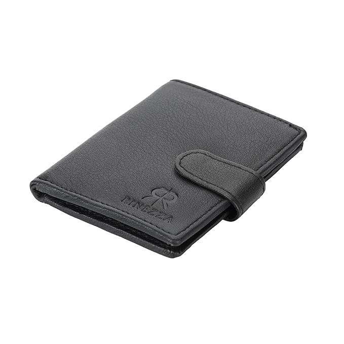 Rinezza Genuine Leather Slim Bi-Fold Wallet for Men | 6 Card Slots | Zip Coin Pocket | Compact 8cm x 10cm Design | Snap Closure | Stylish & Durable - Image 6