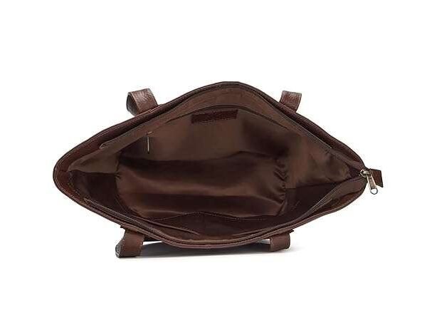 Rinezza Genuine Leather Women's Classic Tote Bag | Hobo Shoulder Bag for Office | Brown Spacious Stylish Design