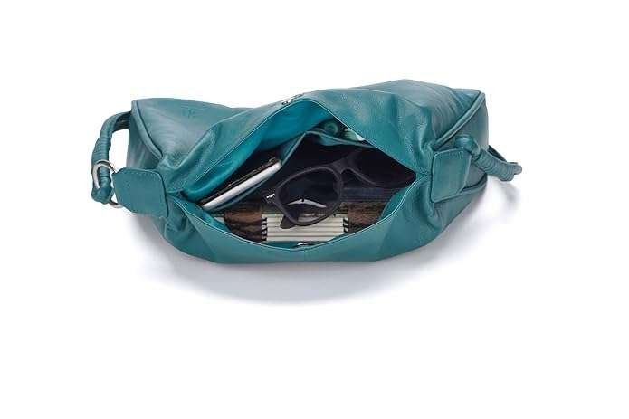 Rinezza Genuine Premium Leather Satchel Handbag for Women | Teal | Spacious Design - Image 3