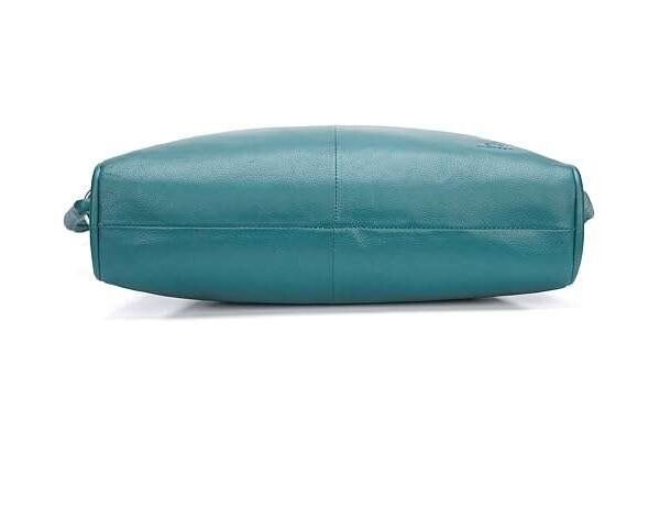 Rinezza Genuine Premium Leather Satchel Handbag for Women | Teal | Spacious Design