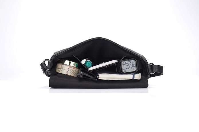 Rinezza Genuine Leather Sling Bag with Magnetic Button Adjustable Shoulder Strap,Trendy Crossbody Bag For Girls - Image 6