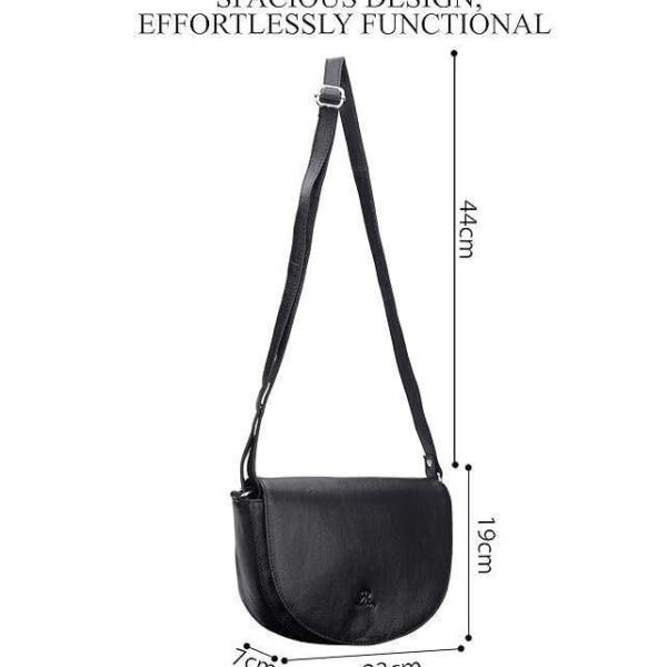 Rinezza Genuine Leather Sling Bag with Magnetic Button Adjustable Shoulder Strap,Trendy Crossbody Bag For Girls