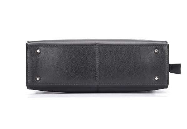 Rinezza Genuine Leather Satchel Handbag for Women, Satchel Bag for Work, Ladies Purse, Stylish Shoulder Bag, Black