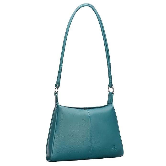 Rinezza Genuine Premium Leather Satchel Handbag for Women | Teal | Spacious Design - Image 7