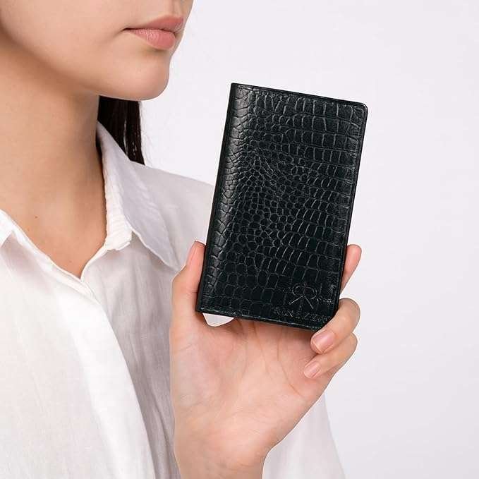 Rinezza Genuine Leather Long Wallet | Premium Crocodile-Textured Organizer for Men & Women | Card, Cash. - Image 3