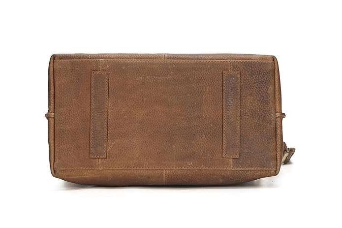 Rinezza Genuine Leather Hobo Stylish Shoulder Bag, Tote Bag with Multiple Compartments, Brown - Image 4