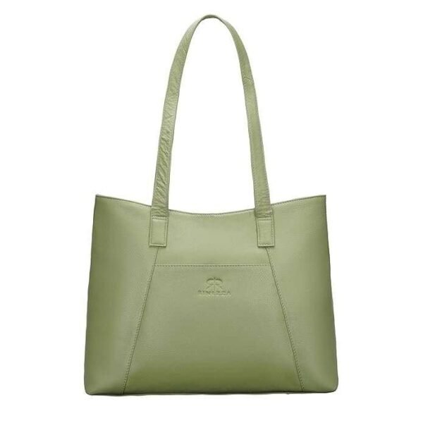 Rinezza Women's Leather Tote Bag, Sage Green, Ladies Purse