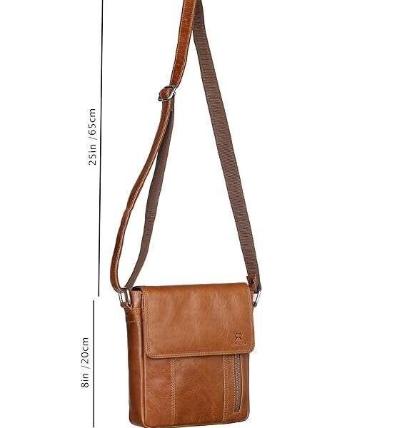 Rinezza Genuine Leather Crossbody Sling Bag for Men & Women