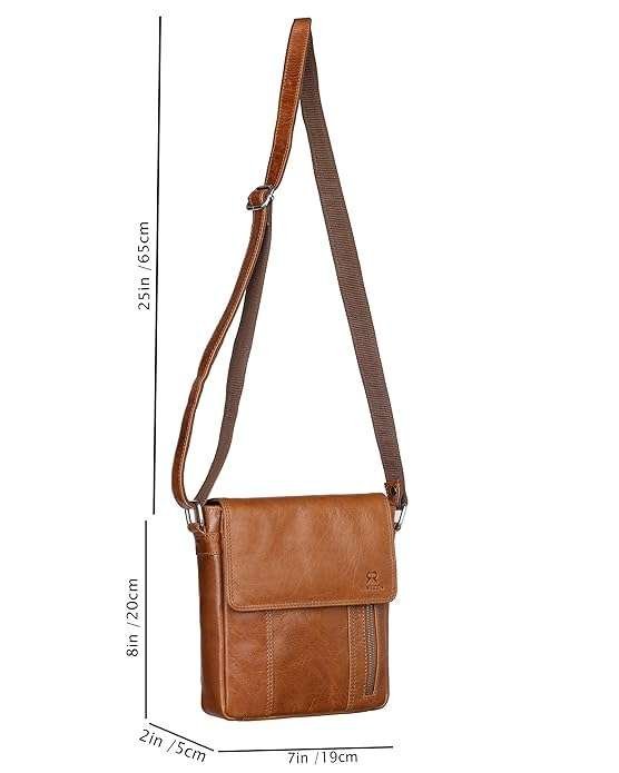 Rinezza Genuine Leather Crossbody Sling Bag for Men & Women - Image 3