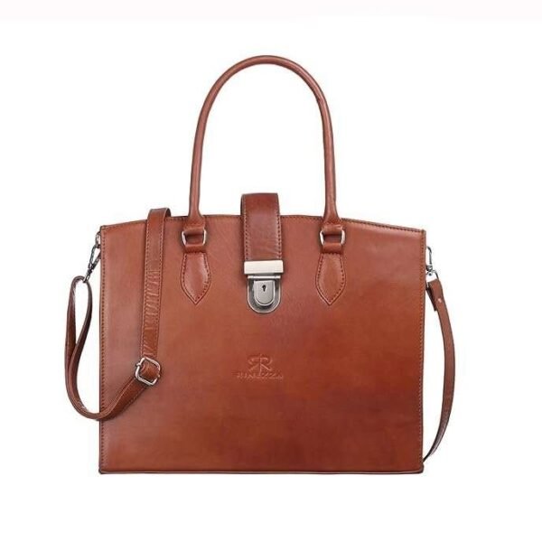 Rinezza Vintage Full-Grain Real Leather Handbag for Women | Ladies Bag | Stylish Shoulder Bag | Tote for Office Work