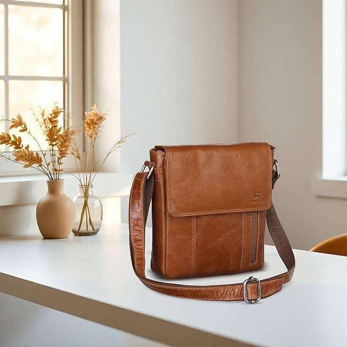 Rinezza Genuine Leather Crossbody Sling Bag for Men & Women - Image 5