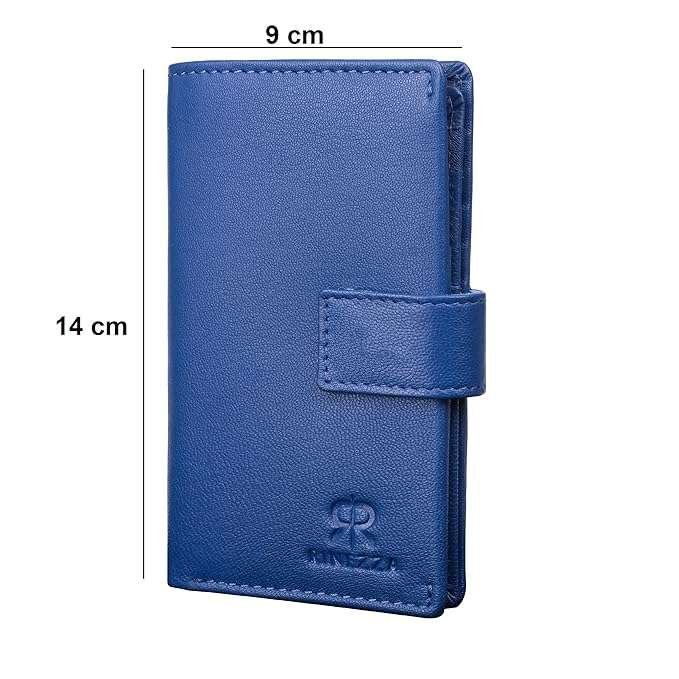 Rinezza Genuine Leather Long Wallet Card Holder | for Men & Women | RFID Protected |16 Card Slots | Travel Accessories - Image 2