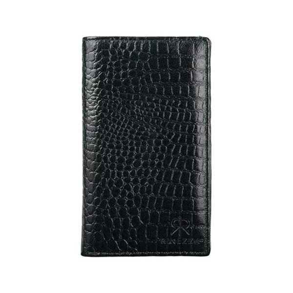 Rinezza Genuine Leather Long Wallet | Premium Crocodile-Textured Organizer for Men & Women | Card, Cash.