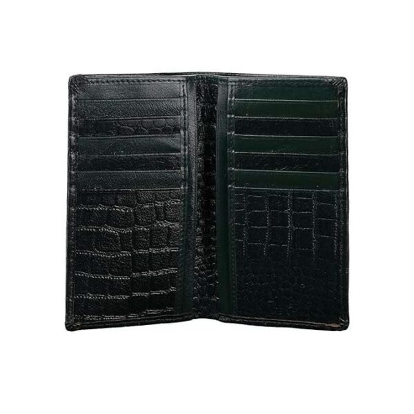 Rinezza Genuine Leather Long Wallet | Premium Crocodile-Textured Organizer for Men & Women | Card, Cash.