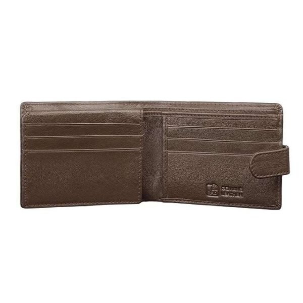 Rinezza Genuine Leather Men's Wallet with Card Slots, RFID Protected, Brown