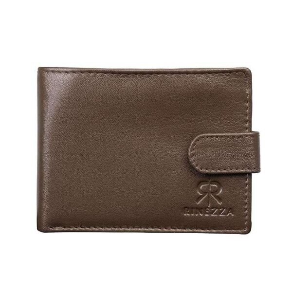 Rinezza Genuine Leather Men's Wallet with Card Slots, RFID Protected, Brown