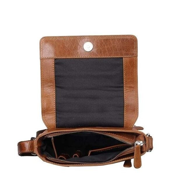 Rinezza Genuine Leather Crossbody Sling Bag for Men & Women