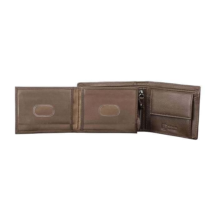 Rinezza Men's Genuine Leather Wallet | Bi-fold with Multiple Card Slots | Coin Pocket - Image 5