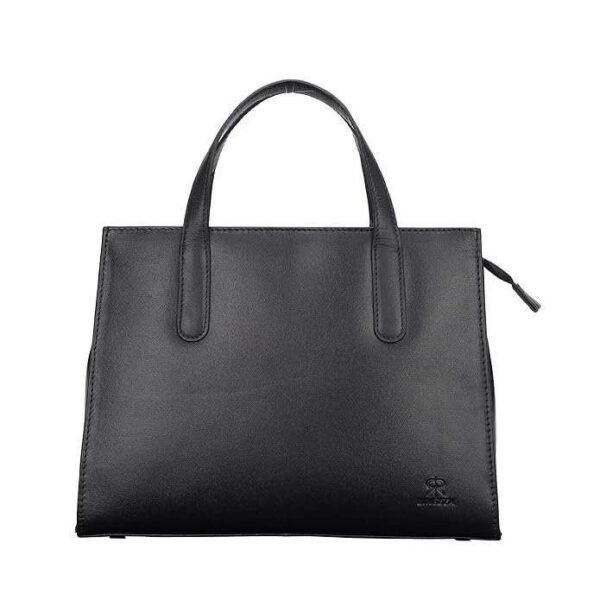Rinezza Genuine Leather Satchel Handbag for Women, Satchel Bag for Work, Ladies Purse, Stylish Shoulder Bag, Black