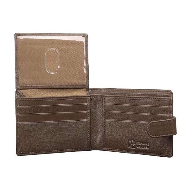 Rinezza Genuine Leather Men's Wallet with Card Slots, RFID Protected, Brown