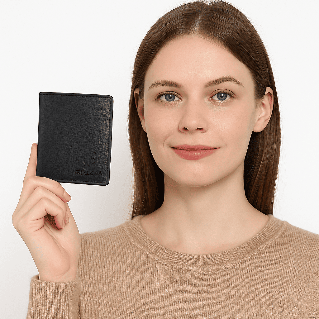 Rinezza Genuine Leather Bi-Fold Card Holder Wallet | Slim | Stylish | Functional - Image 2